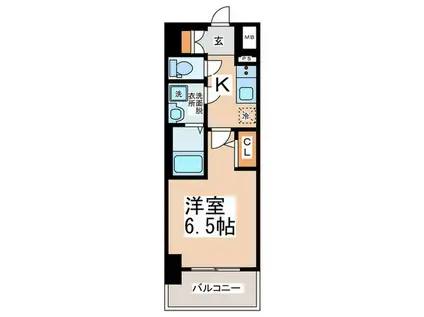 S-FORT大正リヴィエール(1K/10階)の間取り写真