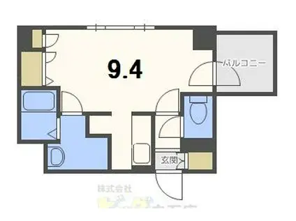 Lコート南郷丘(1K/4階)の間取り写真