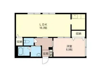 LE CHANTEHOME(1LDK/1階)の間取り写真