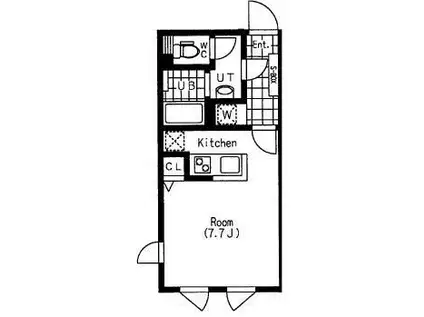 LAPIS練馬(ワンルーム/4階)の間取り写真