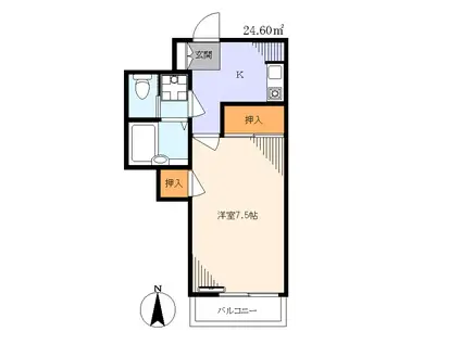 メゾン望月(1K/3階)の間取り写真