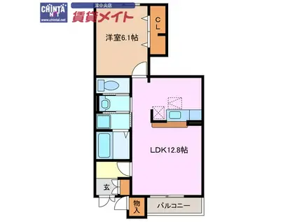 アルドーレ(1LDK/1階)の間取り写真