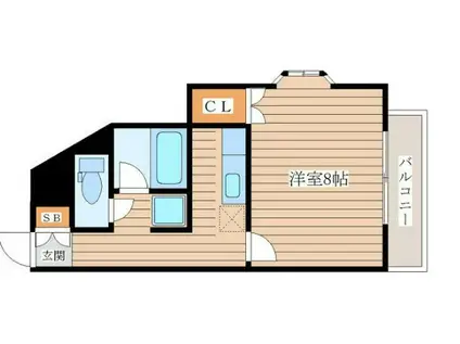 アドバンスコート国見(1K/2階)の間取り写真