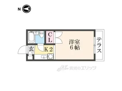 MOUNTAIN(ワンルーム/2階)の間取り写真