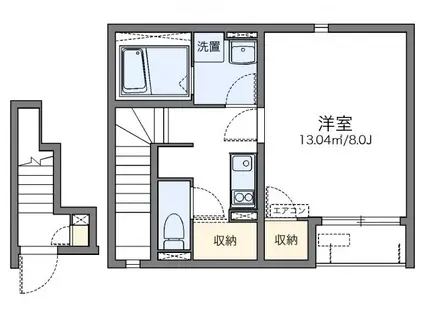 レオネクストTOSHI(1K/2階)の間取り写真
