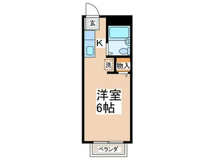 ビラージュMA(1K/1階)の間取り写真