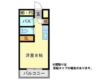 メゾンエル御幸(ワンルーム/4階)の間取り写真