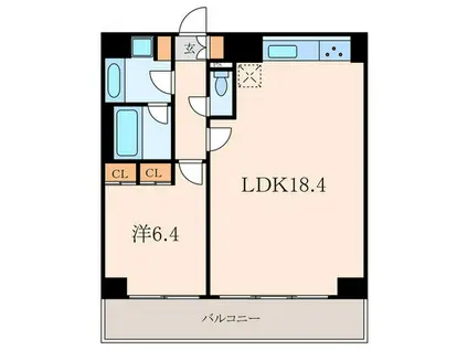 六本木デュープレックスMS(1LDK/6階)の間取り写真