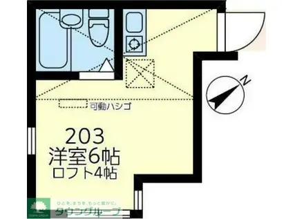 ユナイト白楽コンドッティー(ワンルーム/2階)の間取り写真