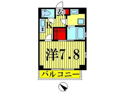 XEBEC押上II(1K/4階)の間取り写真