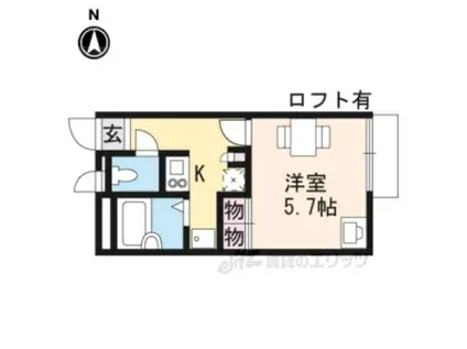 レオパレス今井(1K/2階)の間取り写真