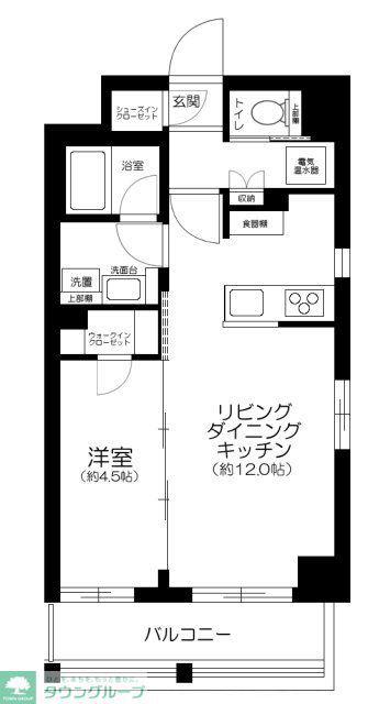 ハーモニーレジデンス新宿御苑THEイースト(1LDK/6階)の間取り写真
