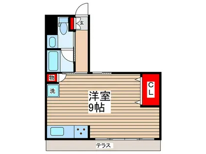 都営大江戸線 光が丘駅 徒歩14分 2階建 築45年(ワンルーム/1階)の間取り写真