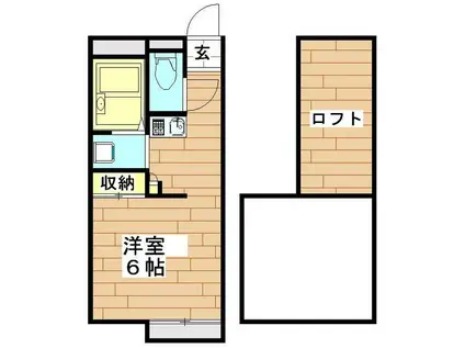 レオパレス原市壱番館(1K/1階)の間取り写真