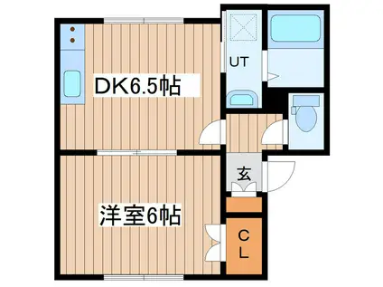 アークヴィラージュ(1DK/1階)の間取り写真