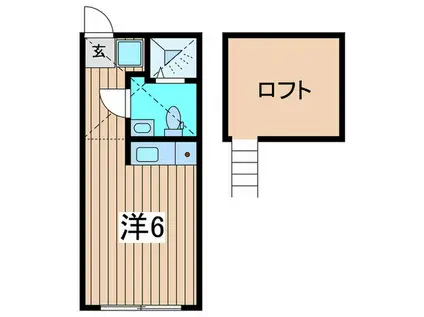 ドルフ希望が丘(ワンルーム/1階)の間取り写真