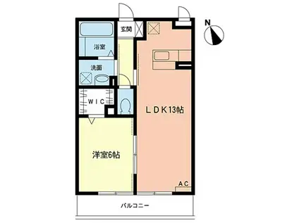 リヴィエール本町(1LDK/1階)の間取り写真