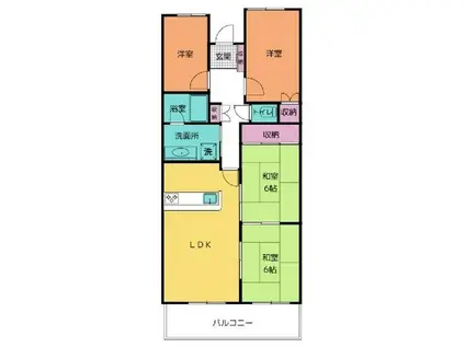 パストラルハイム三島壱番館 309(4LDK/3階)の間取り写真