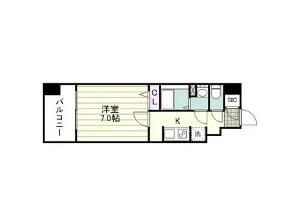 SーRESIDENCE 小川町(1K/8階)の間取り写真