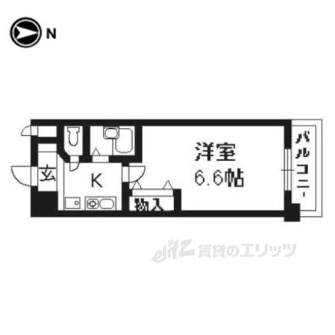 プレサンス京都駅前Ⅱ(1K/7階)の間取り写真