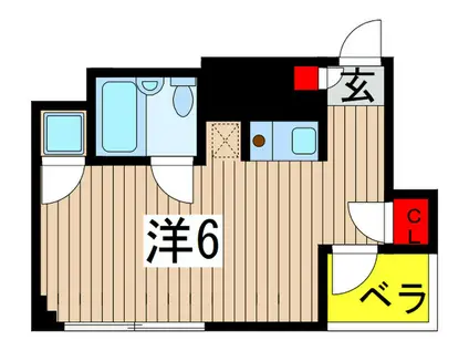 アイディール八千代(ワンルーム/6階)の間取り写真