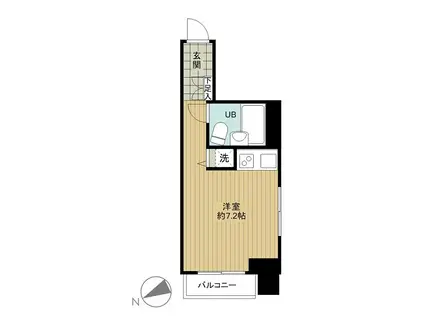 ラグラースダイヤモンドマンション秋葉原(ワンルーム/2階)の間取り写真