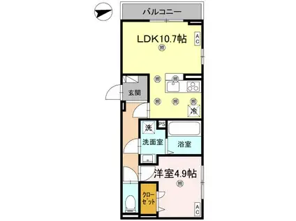 アルチェヴィータ(1LDK/2階)の間取り写真