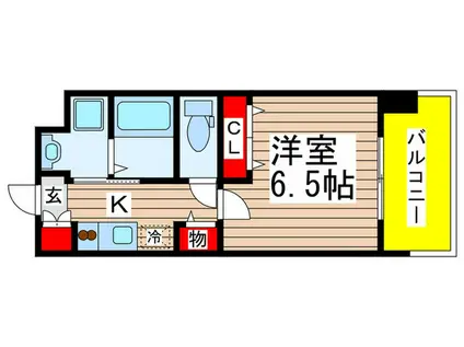 レジディア船橋Ⅱ(1K/8階)の間取り写真