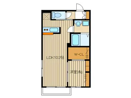 グランドール保谷(1LDK/3階)の間取り写真