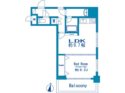 藤和渋谷コープII(1LDK/8階)の間取り写真
