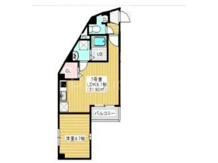 アルカンシエル柏(1LDK/3階)の間取り写真