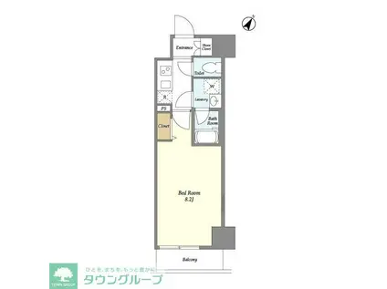 アクシーズタワー新都心(1K/5階)の間取り写真