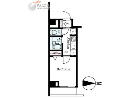 プレスタイル川崎(1K/6階)の間取り写真