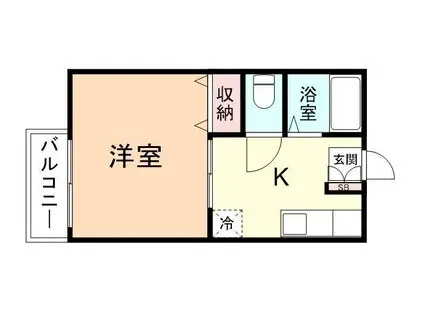 シティハイム本郷II(1K/1階)の間取り写真