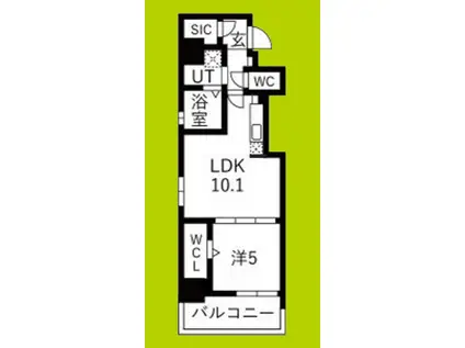 ミラージュパレス本町DEPART(1LDK/3階)の間取り写真