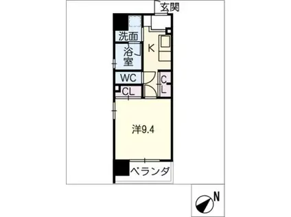 SUGAR HILLS CHIKUSA(1K/5階)の間取り写真