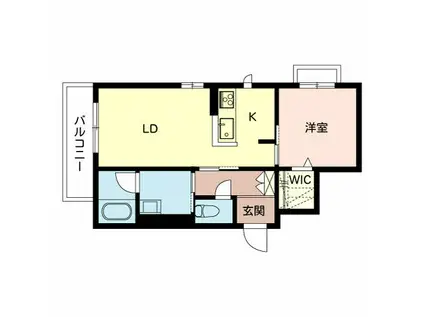 シャーメゾンファーイースト英賀保(1LDK/3階)の間取り写真