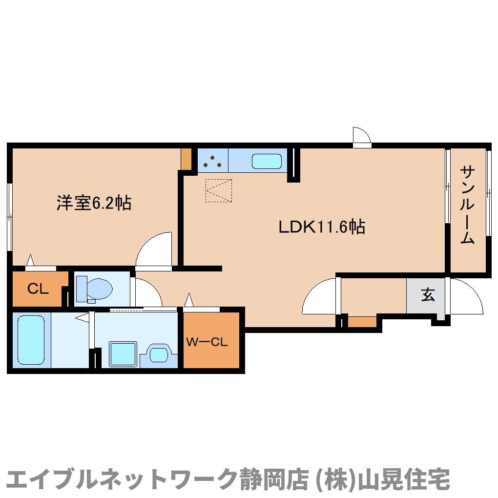 ヴィラ カルディア(1LDK/1階)の間取り写真