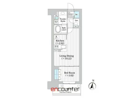 アビティグランデ砧(1LDK/3階)の間取り写真