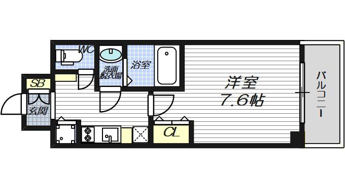 ミラージュパレス大阪ドームPROSPER(1K/11階)の間取り写真