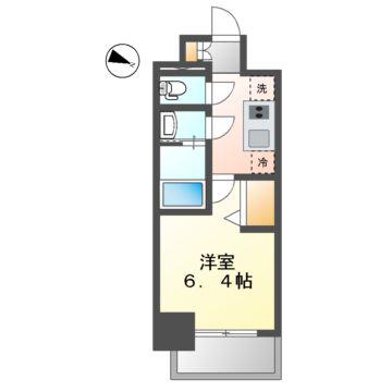 アドバンス名古屋シュテルン(1K/9階)の間取り写真