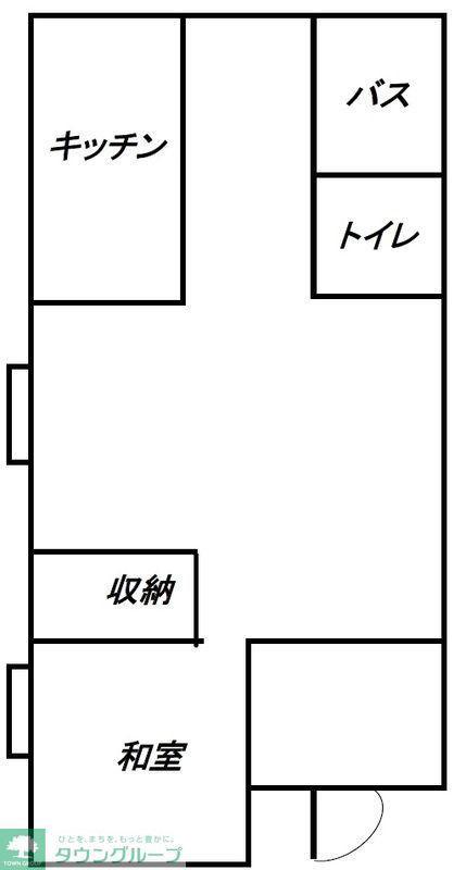 シャルム林間(1LDK/2階)の間取り写真