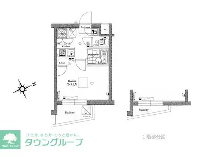パレホームズ高井戸II(1K/1階)の間取り写真