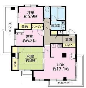 シティーコープ平沼(3LDK/7階)の間取り写真