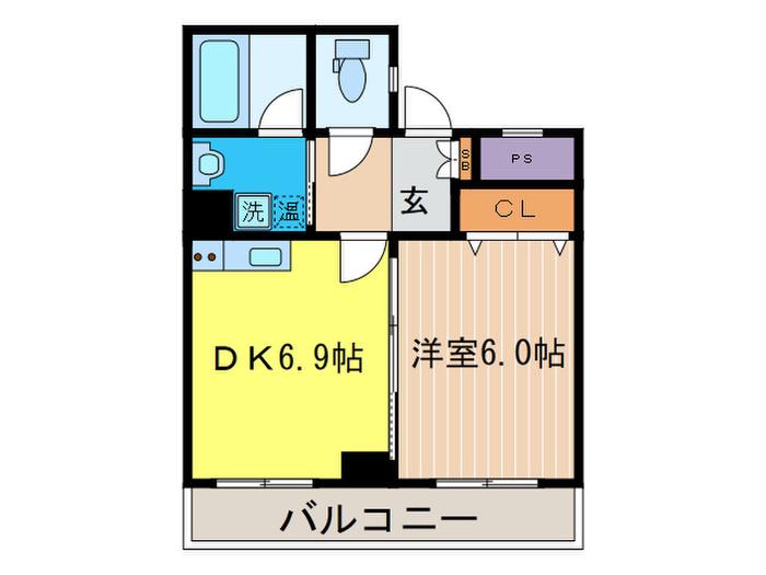 WILL-21烏丸御池(1DK/10階)の間取り写真