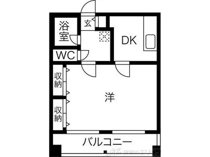 ハイムタケダT-7(1DK/4階)の間取り写真