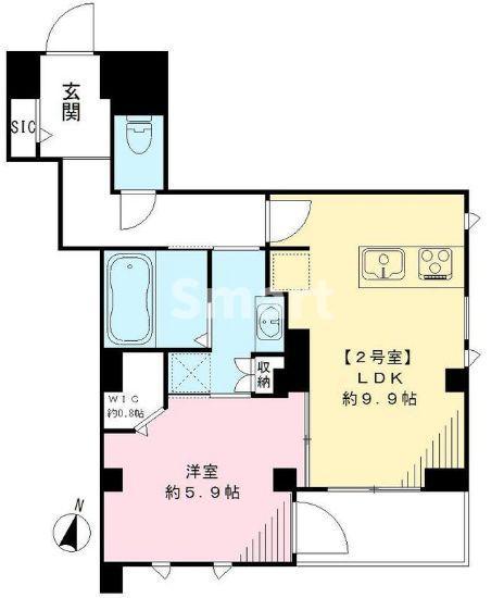 アルバグランデ(1LDK/2階)の間取り写真