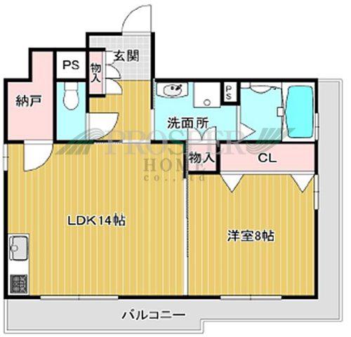 フレグラント(1LDK/3階)の間取り写真