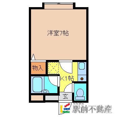 リベルタ鳥栖駅前(1K/39階)の間取り写真