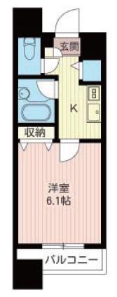 LASANTE板橋本町(1K/7階)の間取り写真